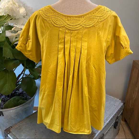 Anthropolgie Deletta mustard top - Picture 3 of 7